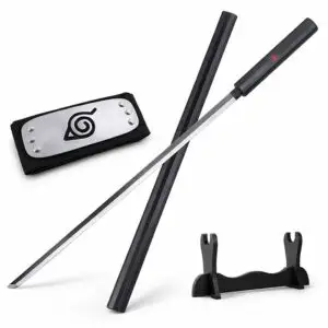 Epée Kusanagi Katana Sasuke one piece avec support et bandeau