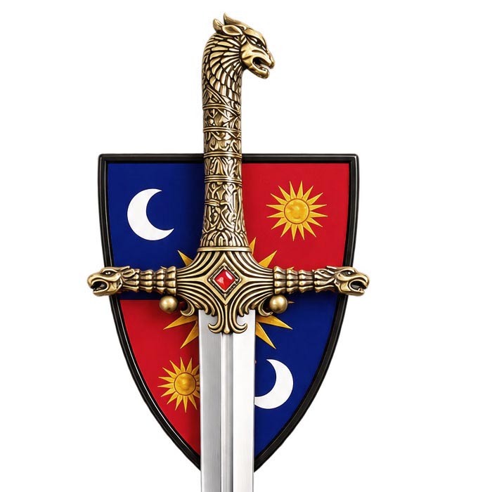 Espada «Féale Brienne de Torth» —guardia y empuñadura—