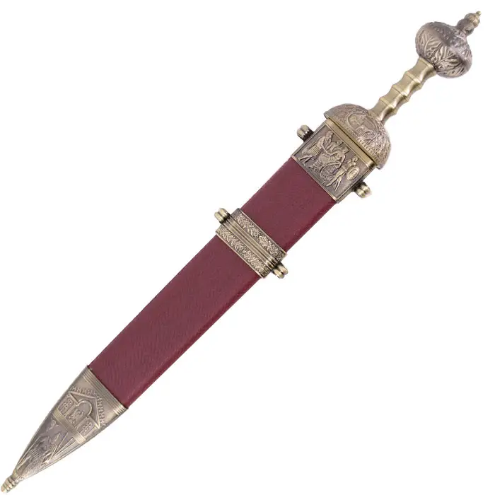 Espada roja de Julio César en su vaina