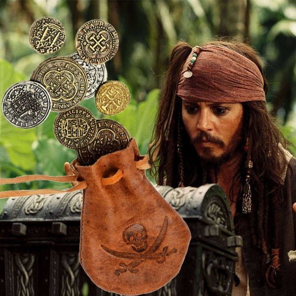 Bourse de pirates avec monnaie