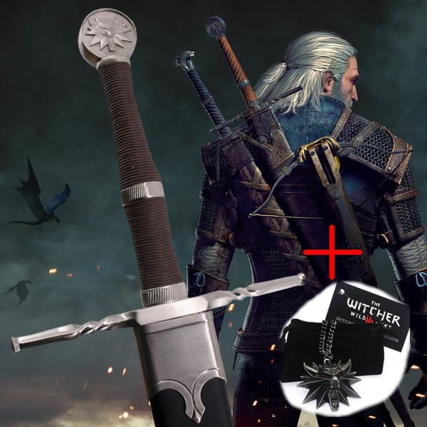 Epée Wolf de Geralt de Riv -The Witcher 3 et son médaillon