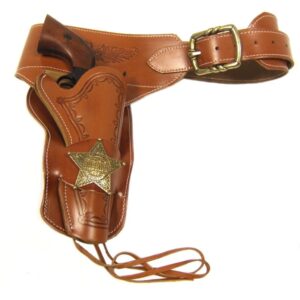 Ceinturon Sheriff avec insigne - Holster simple
