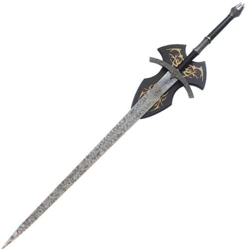 Epée Witch-King Seigneur des Anneaux avec support bois