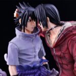 Figurine Itachi et Sasuke gros plan visage