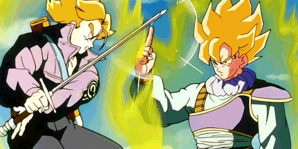 Trunks et son Goku de Akira Toriyama