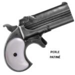 Pistolet-Derringer-Kolser crosse perle métal patiné