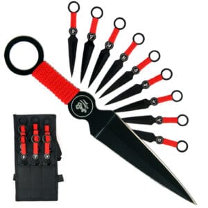 9 couteaux à lancer avec pochette