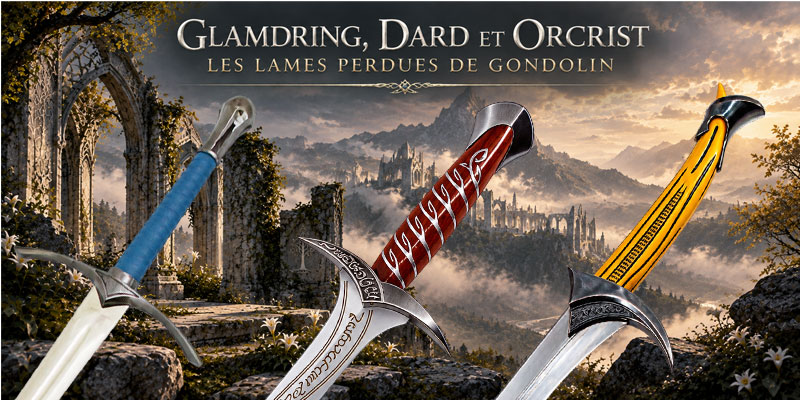 Glamdring, Dard, and Orcrist—the weapons of *The Lord of the Rings*