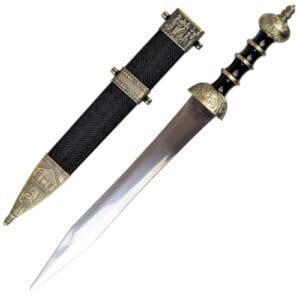 Dague Glaive Romain Gladiateur lame sortie de son fourreau