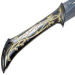 Espada élfica Thranduil, primer plano empuñadura abs