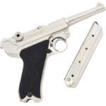 Luger P08 Parabellum Nickelé avec son chargeur