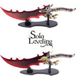 Deux Dagues du Roi Demon sur support de présentation en bois