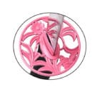 Katana Kanao Black Pink close-up metal guard