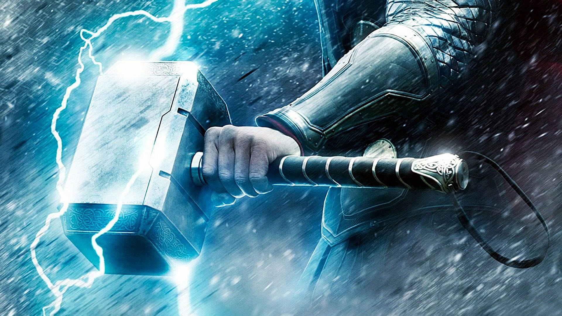 Réplique du marteau de Thor en acier avec support ⚔️ Loja