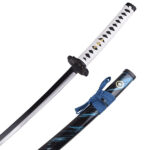 Set katana Blue Sakai, poignée et haut du fourreau