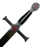 Ensemble Décoratif Templier Noir gros plan poignée