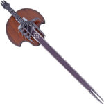 Épée Sombre de Sauron sur son support en bois