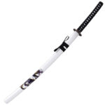 Katana Samouraï Dragon blanc dans son fourreau