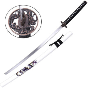 Katana Samouraï Dragon blanc
