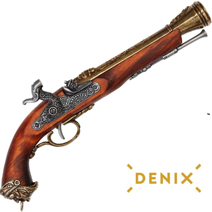 Pistolet Percussion Pirate Bronze
