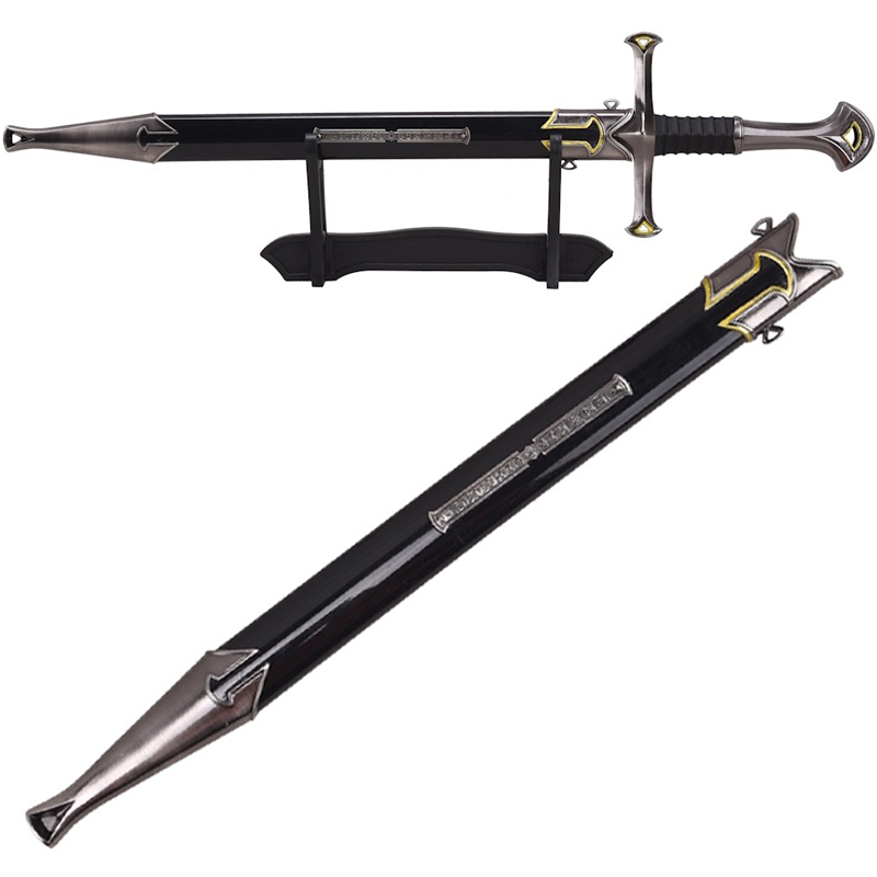 Pugnale-Anduril-di-lusso-sul-suo-socolo