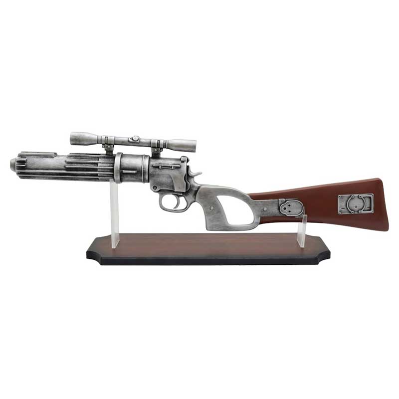 Boba Fett star Wars blaster de pie
