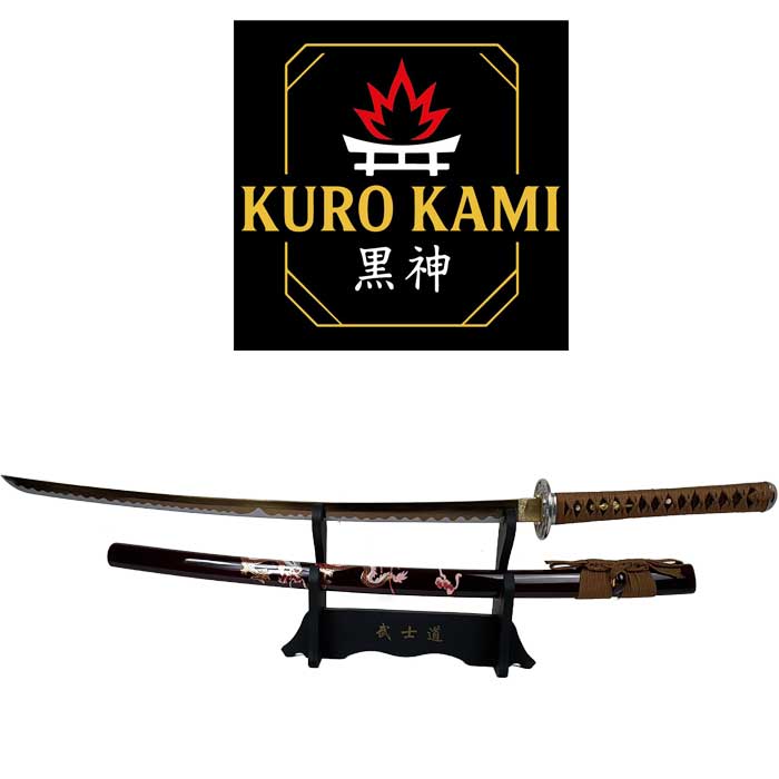 Katana-coupant-Kurocha-en-stand