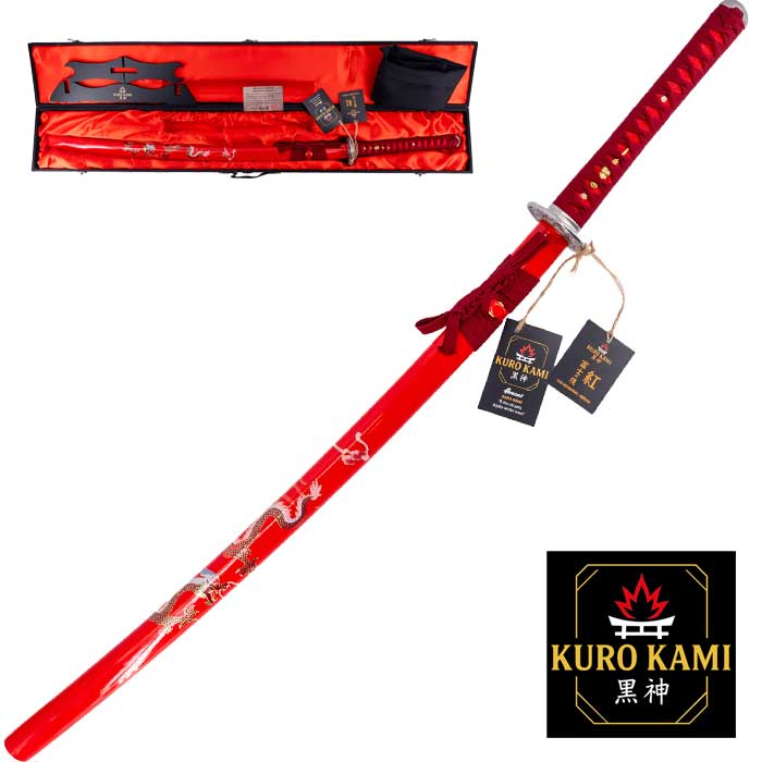 Katana funcional Kurenai en su vaina