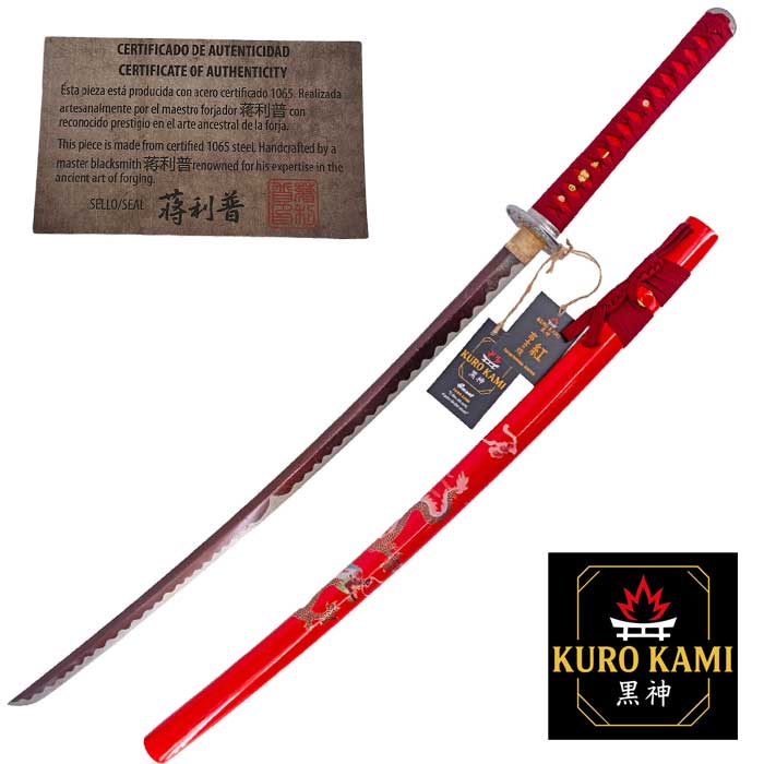 Katana funcional Kurenai de Kuro Kami