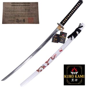 Katana afilada Shiro de Kuro Kami