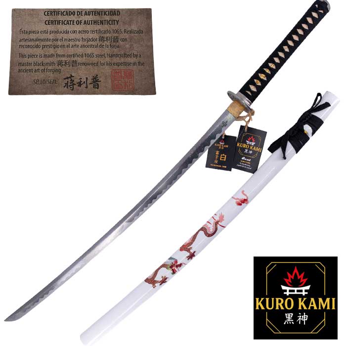 Katana afilada Shiro de Kuro Kami
