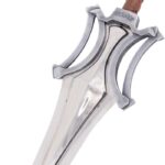 Espada de poder de He-Man, primer plano de las dos empuñaduras