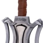 Espada de poder de He-Man, primer plano del grabado