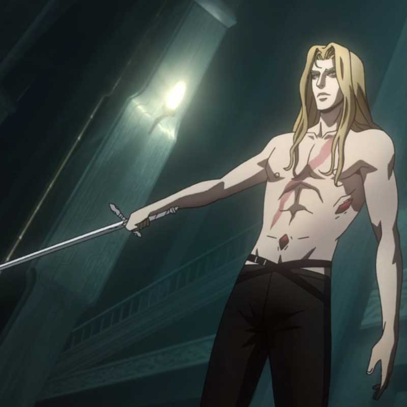 imagen de alucard mostrando la espada