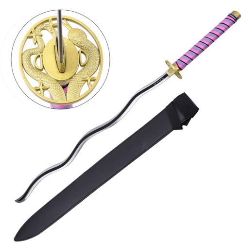 Réplique du katana d’Obanai Iguro en exposition