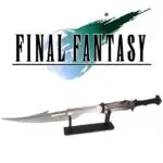 Épée Pistolame Lightning FF13 sur son support de présentation