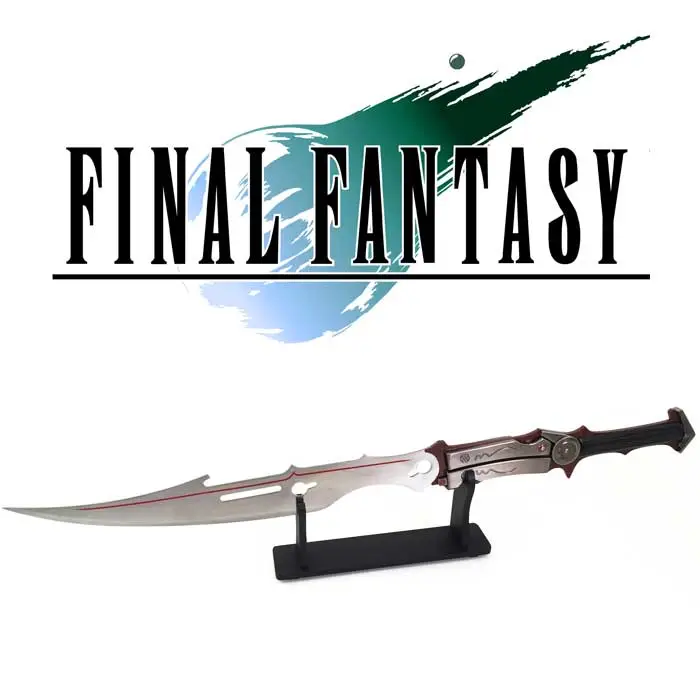 Épée Pistolame Lightning FF13 sur son support de présentation