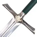 Épée de Faramir, garde en acier plein avec gravure dorée symbole du Gondor