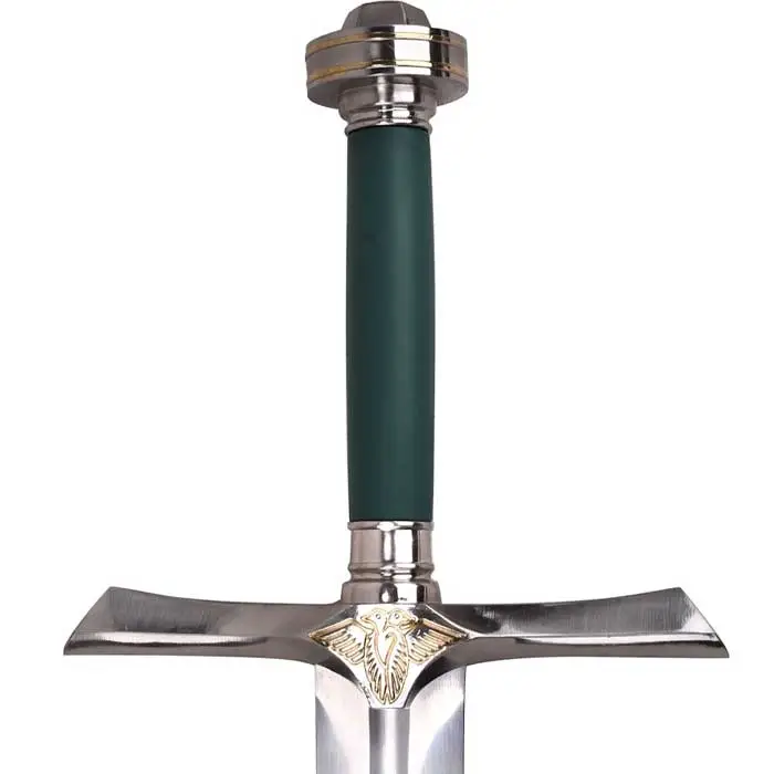 Épée de Faramir, poignée métal recouverte d'un caoutchouc vert pour une bonne prise en main