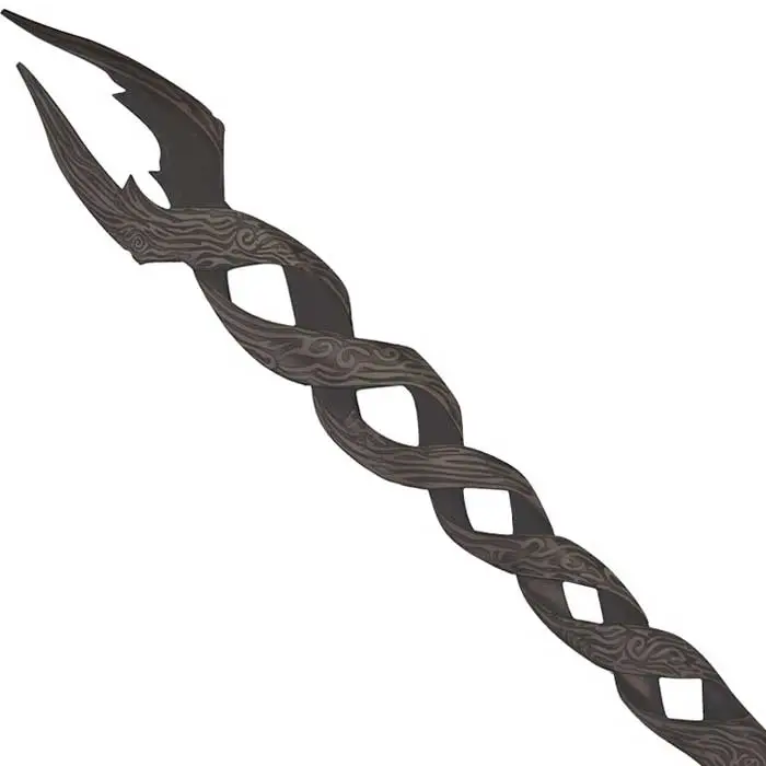 Godslayer Greatsword lame en acier torsadée et décorée