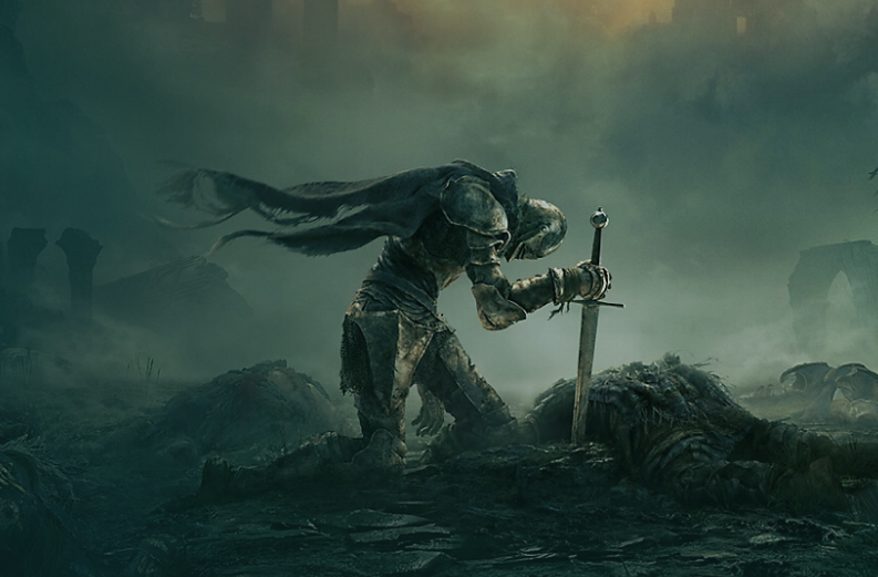 Visione della katana Uchigatana nell'Anello di Elden