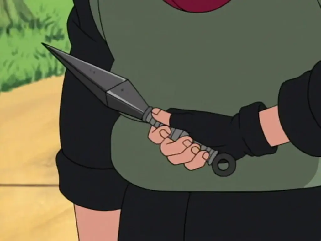 Kunai inspiré de Naruto, silhouette reconnaissable