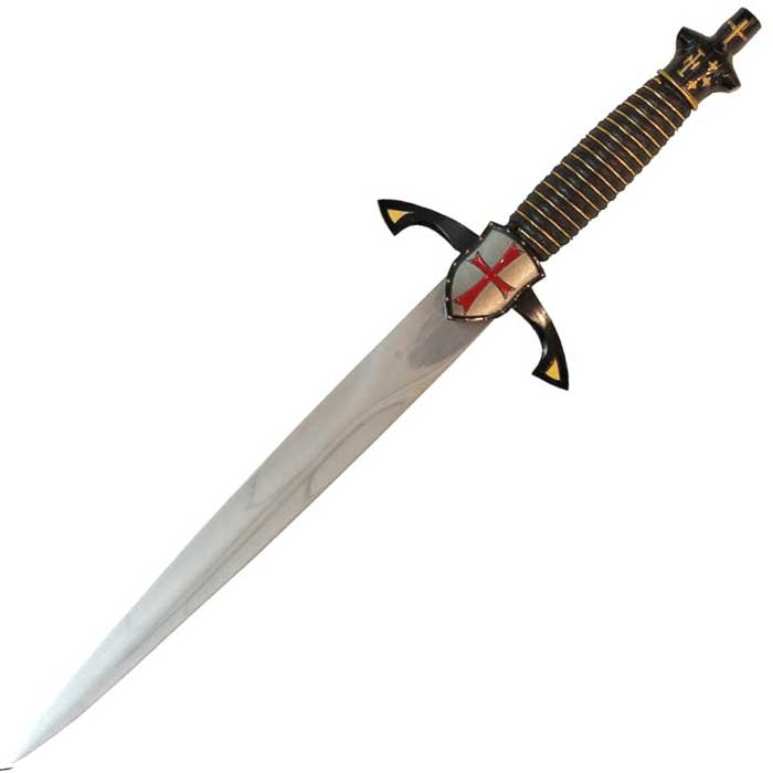 Dague-des-chevaliers-Templiers-Hors-fourreau-seul dague ouverte