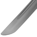 Katana de Atsu gros plan sur la lame avec gorge et pointe émoussée