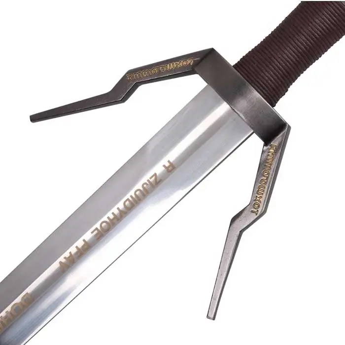 Épée Twin Wolf Brunie garde en acier avec gravures
