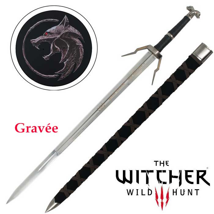 Épée Twin Wolf Noire - The Witcher 3