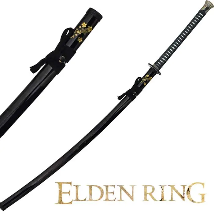 Katana Moonveil 143cm Elden Ring dans son fourreau laqué noir