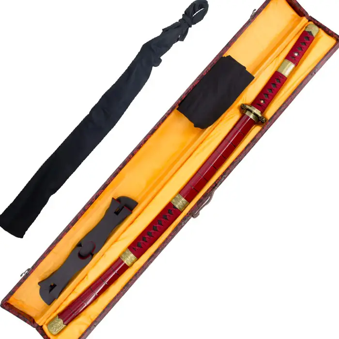 Katana Sandaï Kitetsu tranchant dans coffret de transport avec accessoires