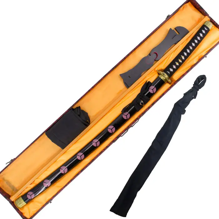 Katana Shusui Tranchant dans son coffret de transport avec support et housse de protection
