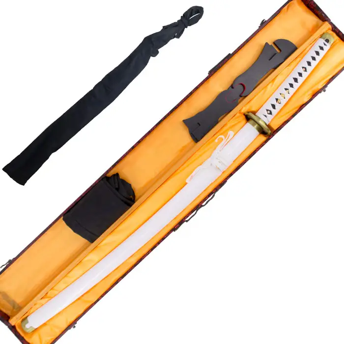 Katana Wado Ichimonji Tranchant dans son coffret de transport avec support et housse de protection